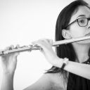 Flöte Bild schwarz weiß