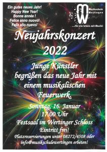 Neujahrskonzert @ Festsaal, Schloss Wertingen
