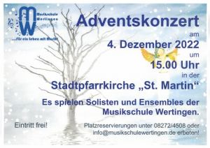 Adventskonzert der Musikschule @ Stadtpfarrkirche "St. Martin"