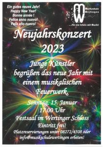 Neujahrskonzert der Musikschule @ Festsaal, Schloss Wertingen