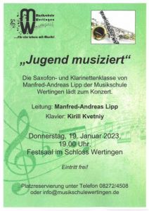 "Jugend musiziert" - Konzert @ Festsaal, Schloss Wertingen