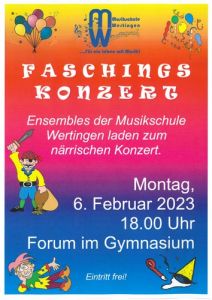 Fasching mit der Musikschule @ Forum im Gymnasium Wertingen