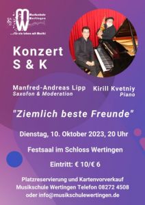 Konzert S & K "Ziemlich beste Freunde" @ Festsaal im Schloss Wertingen