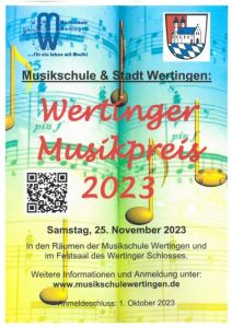 Wertinger Musikpreis 2023 @ Musikschule Wertingen
